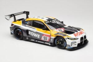 BMW M4 GT3 #98 M. Wittmann / S. van der Linde Rowe Racing ADAC 24h Nurburgring 2023 Minichamps 1:18 113232098 Pressofusione — immagine 6 di 8