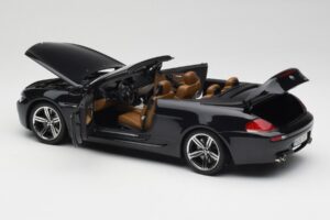 BMW M6 E64 Cabriolet Sapphire Black Kyosho 1:18 80430417424 Pressofusione — immagine 6 di 9
