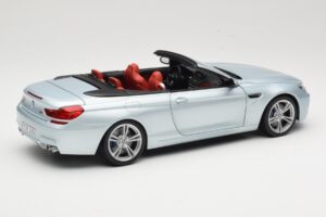 BMW M6 F12 Cabriolet Silverstone Silver Paragon 1:18 8043225656 Pressofusione — immagine 3 di 8