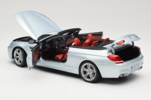 BMW M6 F12 Cabriolet Silverstone Silver Paragon 1:18 8043225656 Pressofusione — immagine 5 di 8