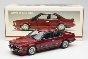 BMW M635 CSi E24 Karmin Rosso AUTOart 1:18 70528 Pressofusione — immagine 8 di 8