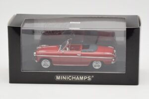 Borgward Isabella Cabriolet Rosso Minichamps 1:43 400096060 Pressofusione — immagine 4 di 4