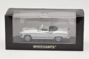 Borgward Isabella Cabriolet Argento Minichamps 1:43 400096030 Pressofusione — immagine 4 di 4
