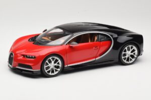 Bugatti Chiron Nero & Rosso Bburago 1:18 18-11040 Pressofusione