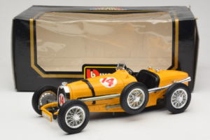 Bugatti Type 59 #14 Grand Prix Arancione Bburago 1:18 3012 Pressofusione — immagine 6 di 6