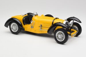 Bugatti Type 59 Giallo Bburago 1:18 3005 Pressofusione — immagine 6 di 8