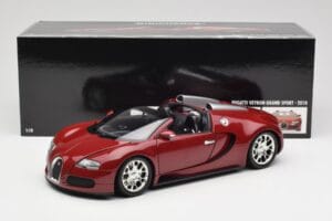 Bugatti Veyron Grand Sport Rosso Minichamps 1:18 100110832 Pressofusione — immagine 9 di 9