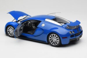 Bugatti Veyron Azzurro Blu Scuro Minichamps 1:18 100110821 Pressofusione — immagine 5 di 8