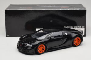 Bugatti Veyron Super Sport Black Metallic Minichamps 1:18 100110842 Pressofusione — immagine 8 di 8
