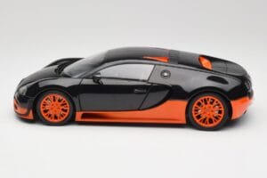 Bugatti Veyron Super Sport World Record Edition Carbon & Orange Minichamps 1:18 100110840 Pressofusione — immagine 4 di 8