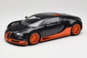 Bugatti Veyron Super Sport World Record Edition Carbon & Orange Minichamps 1:18 100110840 Pressofusione