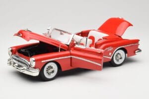 Buick Skylark Cabriolet Rosso Motormax 1:18 73129 Pressofusione — immagine 2 di 8