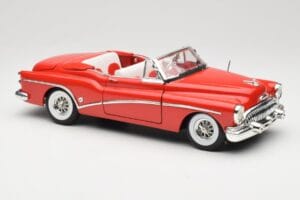Buick Skylark Cabriolet Rosso Motormax 1:18 73129 Pressofusione — immagine 6 di 8
