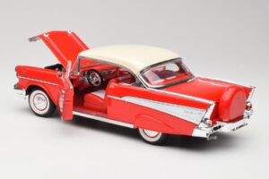 Chevrolet Bel Air Matador Rosso & India Avorio Road Legends 1:18 92109 Pressofusione — immagine 5 di 8