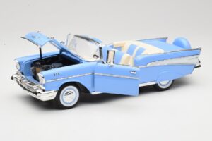 Chevrolet Bel Air Cabriolet Blu Road Signature 1:18 55/1/0863 Pressofusione — immagine 2 di 8