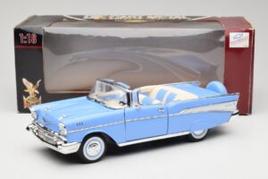 Chevrolet Bel Air Cabriolet Blu Road Signature 1:18 55/1/0863 Pressofusione — immagine 8 di 8