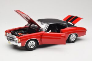Chevrolet Chevelle SS 454 Rosso Maisto 1:18 531892 Pressofusione — immagine 2 di 8