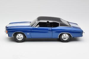 Chevrolet Chevelle SS 454 Blu Maisto 1:18 531886 Pressofusione — immagine 4 di 8
