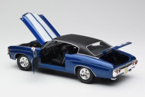 Chevrolet Chevelle SS 454 Blu Maisto 1:18 531886 Pressofusione — immagine 5 di 8