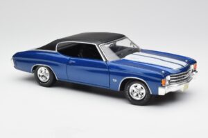Chevrolet Chevelle SS 454 Blu Maisto 1:18 531886 Pressofusione — immagine 6 di 8