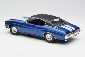 Chevrolet Chevelle SS 454 Blu Maisto 1:18 531886 Pressofusione — immagine 7 di 8