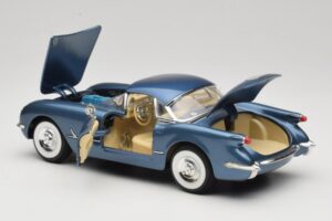 Chevrolet Corvette C1 Blu Mira 1:18 6105 Pressofusione — immagine 5 di 8