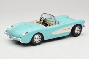 Chevrolet Corvette C1 Blu & Bianco Bburago 1:18 3024-M2 Pressofusione — immagine 3 di 8