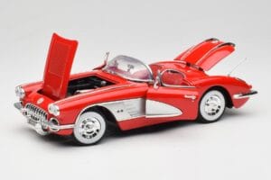 Chevrolet Corvette C1 Rosso Motormax 1:18 73100TC Pressofusione — immagine 2 di 8