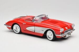 Chevrolet Corvette C1 Rosso Motormax 1:18 73100TC Pressofusione — immagine 6 di 8