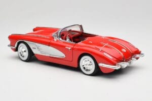 Chevrolet Corvette C1 Rosso Motormax 1:18 73100TC Pressofusione — immagine 7 di 8