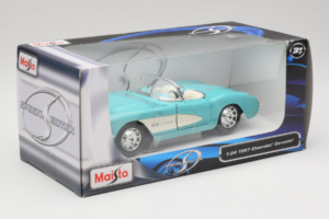 Chevrolet Corvette C1 Verde Menta Maisto 1:24 31275 Pressofusione — immagine 2 di 3