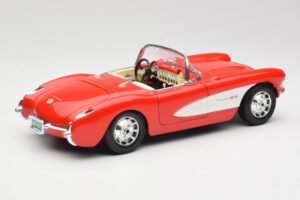 Chevrolet Corvette C1 Roadster Rosso Bburago 1:18 3024 Pressofusione — immagine 3 di 8