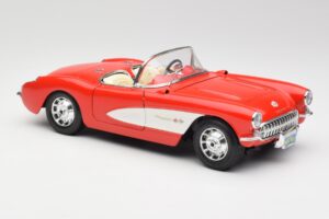 Chevrolet Corvette C1 Roadster Rosso Bburago 1:18 3024 Pressofusione — immagine 6 di 8