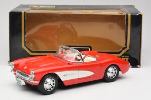 Chevrolet Corvette C1 Roadster Rosso Bburago 1:18 3024 Pressofusione — immagine 8 di 8