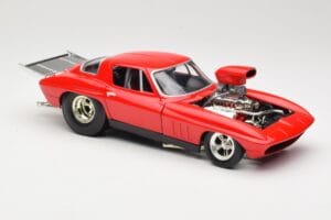 Chevrolet Corvette C3 Dragster Rosso Hot Wheels 1:18 29226 Pressofusione — immagine 6 di 8