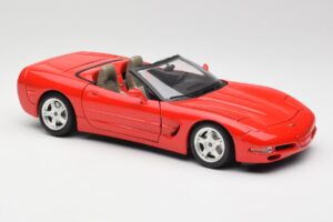 Chevrolet Corvette C5 Cabriolet Rosso Bburago 1:18 3076 Pressofusione — immagine 6 di 8