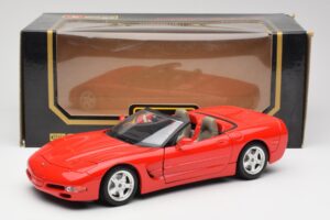 Chevrolet Corvette C5 Cabriolet Rosso Bburago 1:18 3076 Pressofusione — immagine 8 di 8