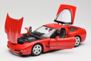 Chevrolet Corvette C5 Rosso Bburago 1:18 3066 Pressofusione — immagine 2 di 8