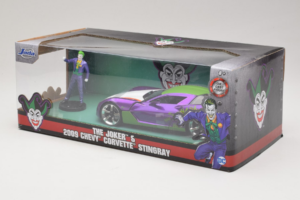 Chevrolet Corvette C6 Stingray The Joker With Figure Jada 1:24 253255020 Pressofusione — immagine 3 di 3