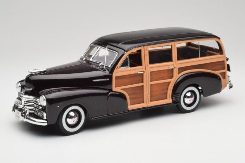 Chevrolet Fleetmaster Woody Nero & Wood Panels Maisto 1:18 43697545B Pressofusione
