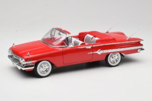 Chevrolet Impala Cabriolet Rosso Welly 1:18 9864W Pressofusione