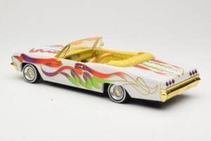 Chevrolet Impala Lowrider White Metallic Hot Wheels 1:18 27635 Pressofusione — immagine 7 di 8