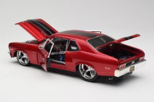 Chevrolet Nova SS Coupe Rosso Maisto 1:18 31083-M1 Pressofusione — immagine 5 di 8