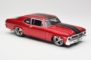 Chevrolet Nova SS Coupe Rosso Maisto 1:18 31083-M1 Pressofusione — immagine 6 di 8