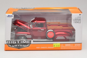 Chevrolet Pickup Bigtime Kustoms Rosso Jada 1:24 96802 Pressofusione