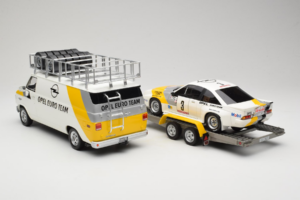 Opel Manta 400 Group B Rally Tour de Corse 1984 Con Chevrolet G30 Van di Assistenza Otto 1:18 OT491 Resina — immagine 2 di 13