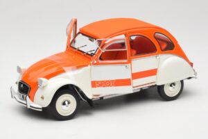 Citroen 2CV Spot Arancione & Bianco Solido 1:18 421183600 Pressofusione — immagine 2 di 8
