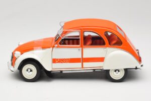Citroen 2CV Spot Arancione & Bianco Solido 1:18 421183600 Pressofusione — immagine 4 di 8