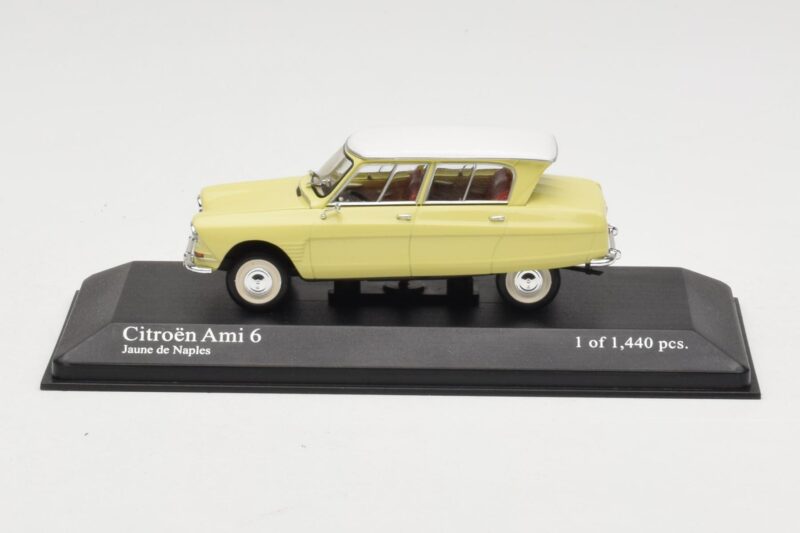 Citroen Ami 6 Giallo Bianco Minichamps 1:43 400111661 Pressofusione