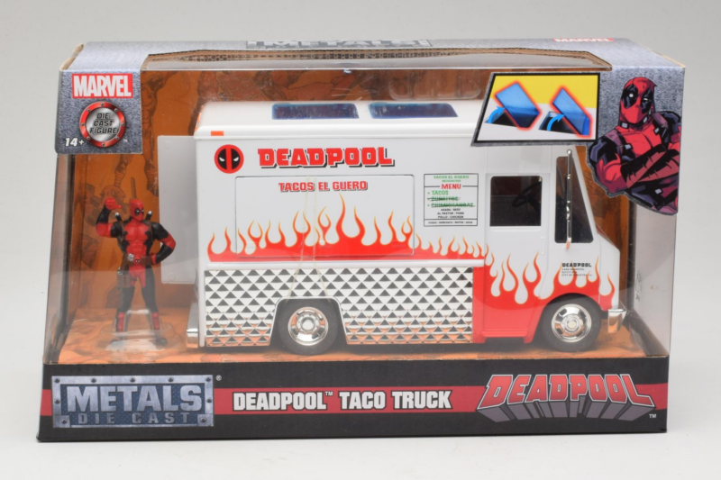 Deadpool Taco Truck Metals Diecast 1:24 Deadpool Taco Truck Metals Diecast 1:24 99730 Pressofusione